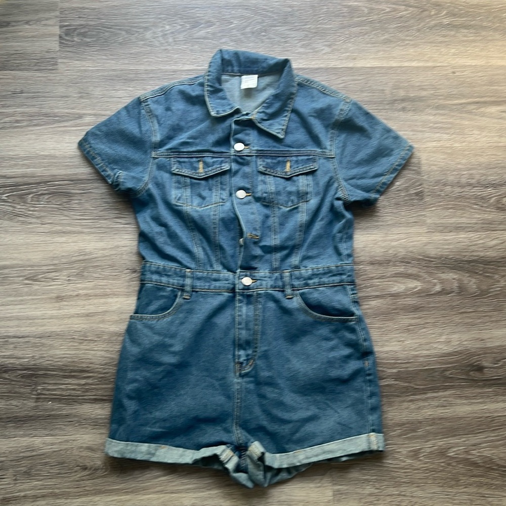 Denim Romper Large